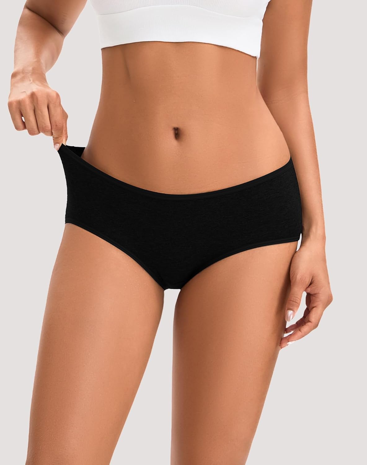 INNERSY Womens Underwear Cotton Hipster Panties Regular & Plus Size 6-Pack