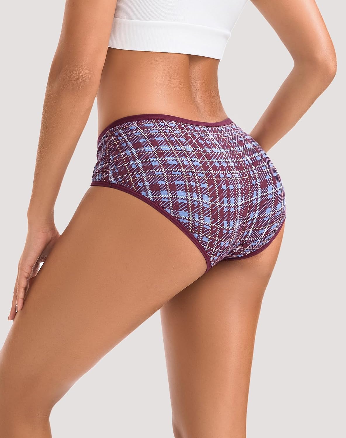 INNERSY Womens Underwear Cotton Hipster Panties Regular & Plus Size 6-Pack