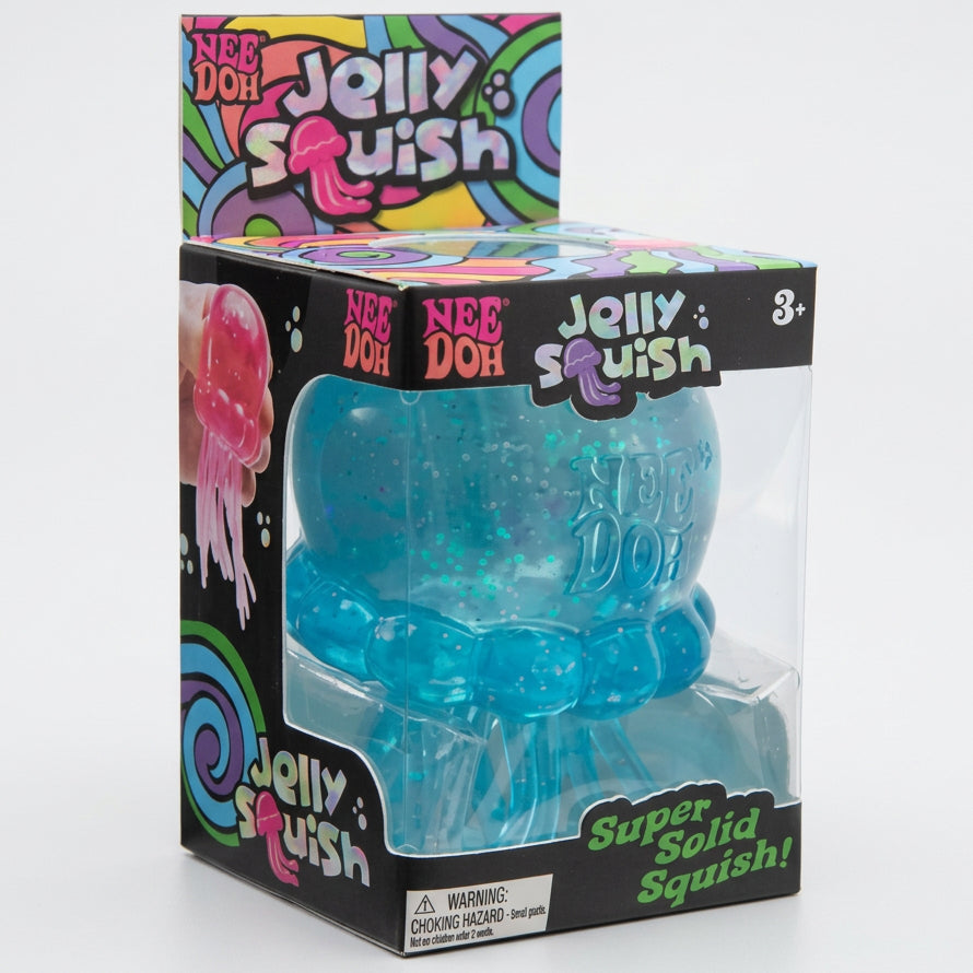 Schylling Nee-Doh Jelly Squish Super Solid Squish Blue